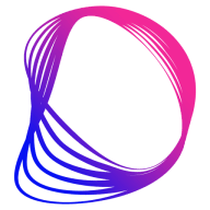 Abstract pink and blue swirl logo design